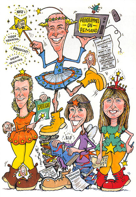 Caricatures for corporate Christmas card - Resource Base
