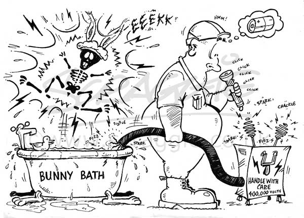 Health and Safety cartoons for oil and gas company BP Exploration Health and Safety cartoons