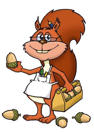  Cartoon squirrel corporate characters for business