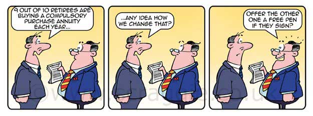Business financial cartoon strip
