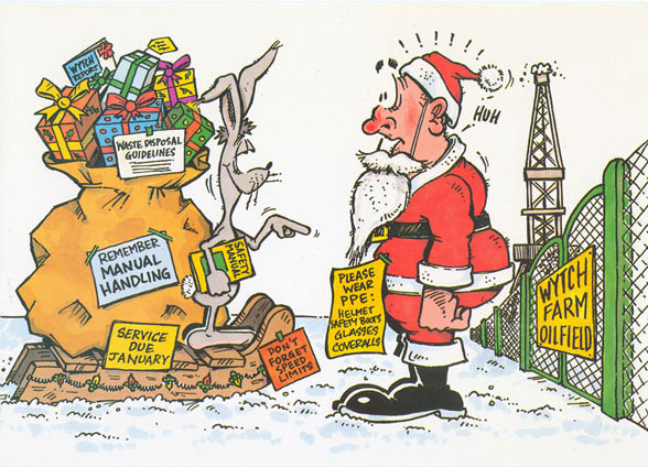 Corporate business cartoon Christmas cards