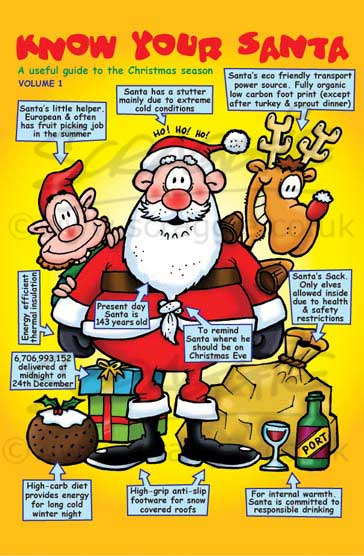 Santa cartoon Christmas card