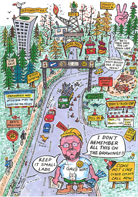 Caricature for leaving card