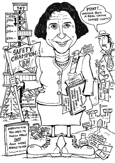 Leaving cards caricatures