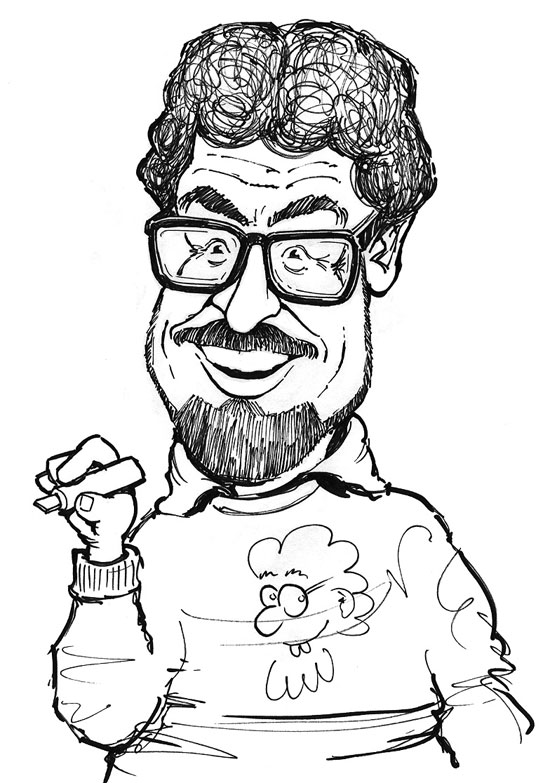 Celebrity caricatures for ITV - Rolf Harris