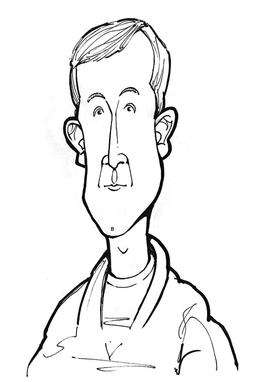 Celebrity caricatures for ITV - Nicholas Lyndhurst as 'Rodney' in Only Fools and Horses