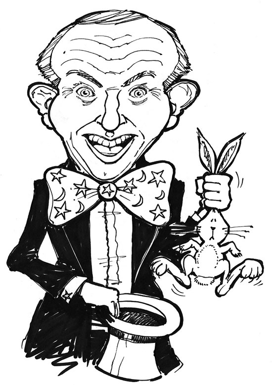 Celebrity caricatures  for ITV - Paul Daniels