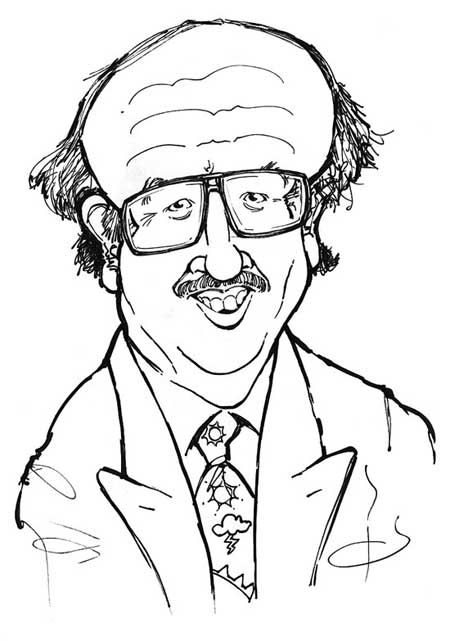 Celebrity caricatures for ITV - Michael Fish