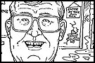 Caricature for birthday card - Television South