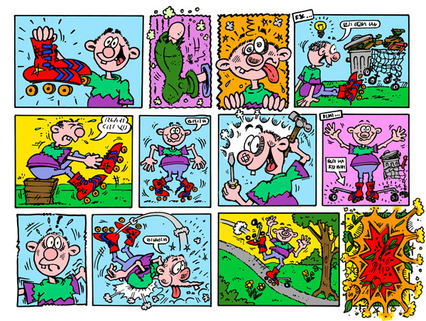 Comic strip for children's television 'ZZZAP!' - CiTV