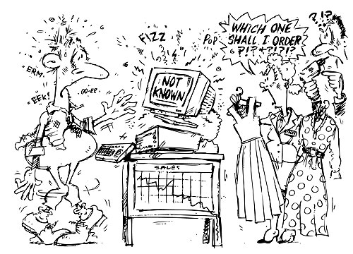 Cartoon illustrations for telecommunication equipment company