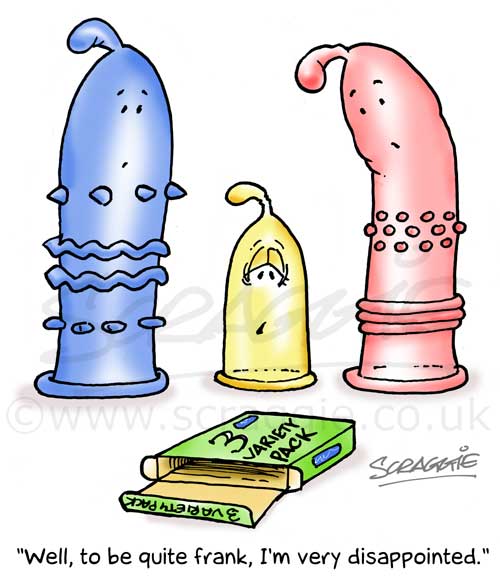 Cartoon condom envy