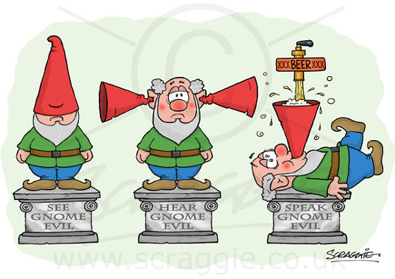Cartoon gnomes gag