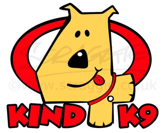 Cartoon dog logo character design - Kind4K9