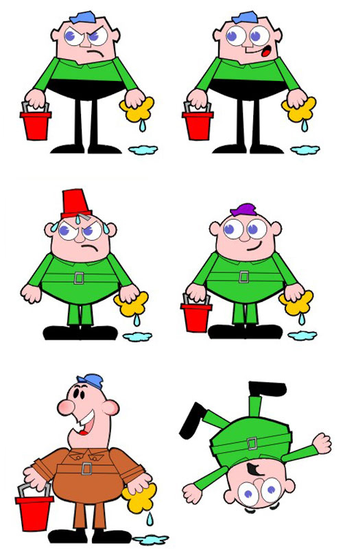 Character sheet for 'Sammy the Shammy' Flash game for CiTV website Character sheet for 'Sammy the Shammy' Flash game for CiTV website