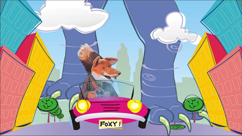 Storyboard visuals for 'Basil Brush' title sequence - Foundation TV for CBBC