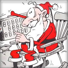 Corporate cartoon Christmas card - Topical TV