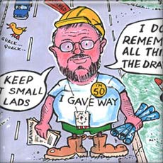 Caricature for leaving card - BP Exploration
